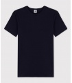 Dámské tričko s dekorativním prošitím výstřihu z bio bavlny (modrá))